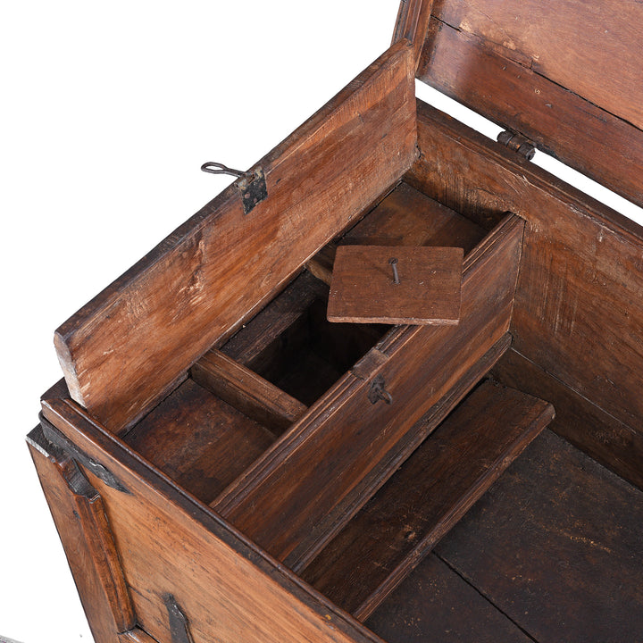Compartment Detail From Antique South Indian Goan Merchant Chest | Indigo Antiques