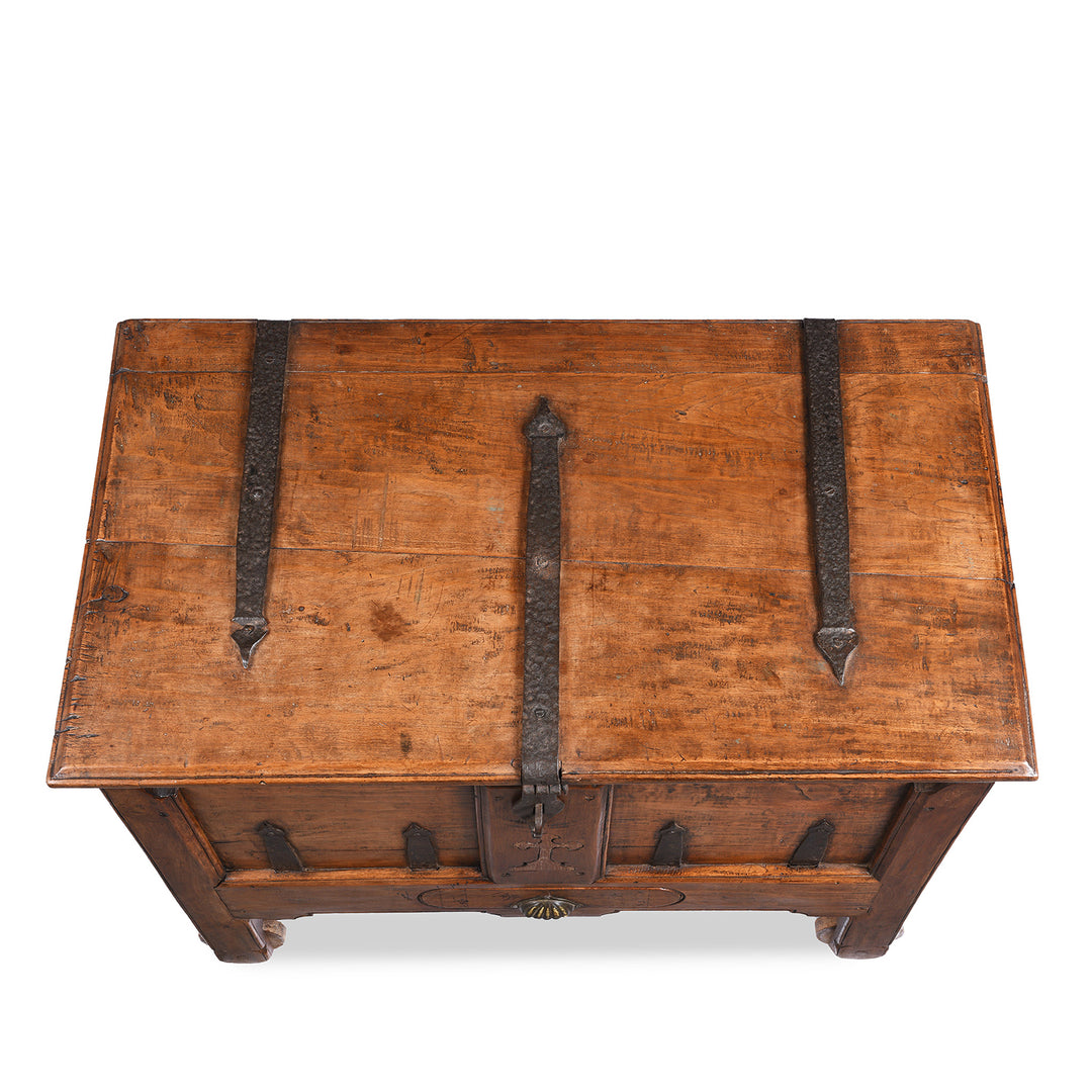 Top Down View Of Antique South Indian Goan Merchant Chest | Indigo Antiques