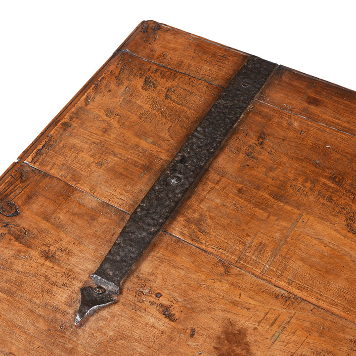 Top Corner Detail From Antique South Indian Goan Merchant Chest | Indigo Antiques