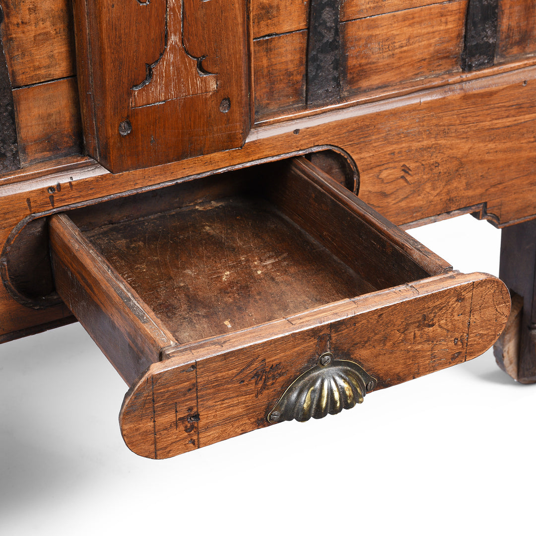 Drawer Detail From Antique South Indian Goan Merchant Chest | Indigo Antiques