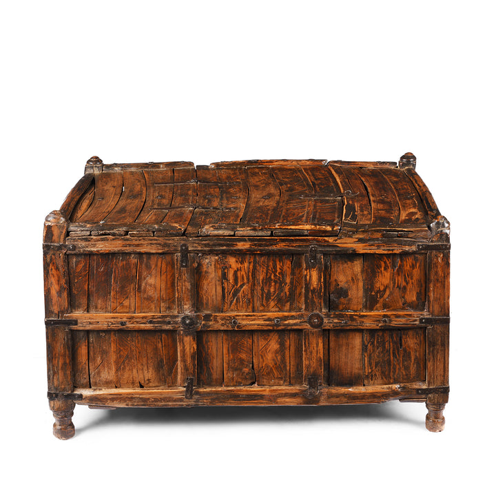 Back Of Indian Stick Box Storage Chest From Jaisalmer | Indigo Antiques