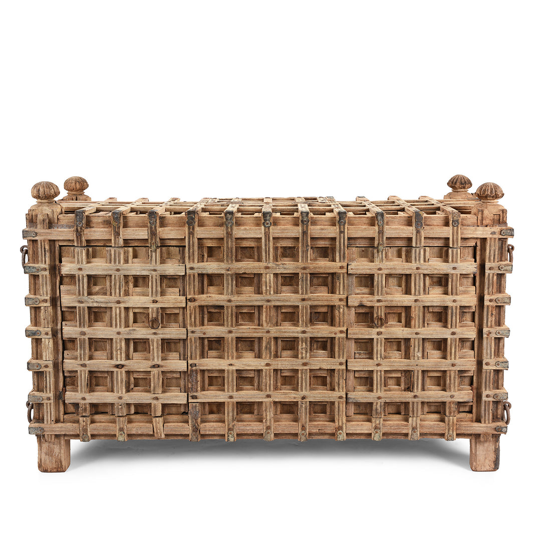Antique Bleached Indian Teak Kothla Majus Console Chest From Gujarat | Indigo Antiques