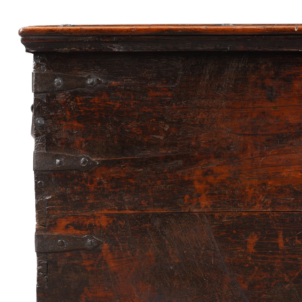 Iron Bound Teak Chest From Gujarat - 19th Century
