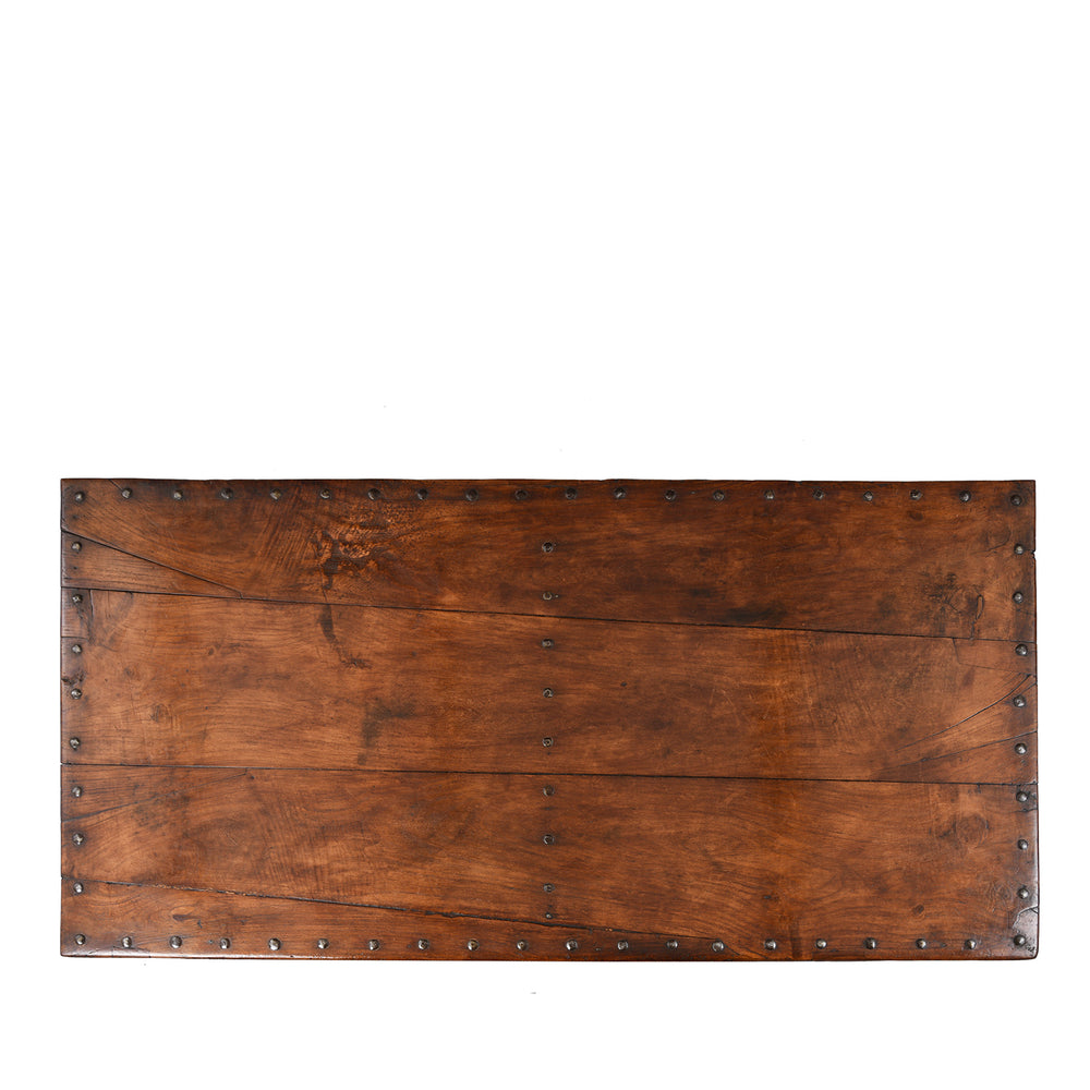 Top Down View Of Antique Indian Takhat Coffee Table From Shekhawati   | Indigo Antiques