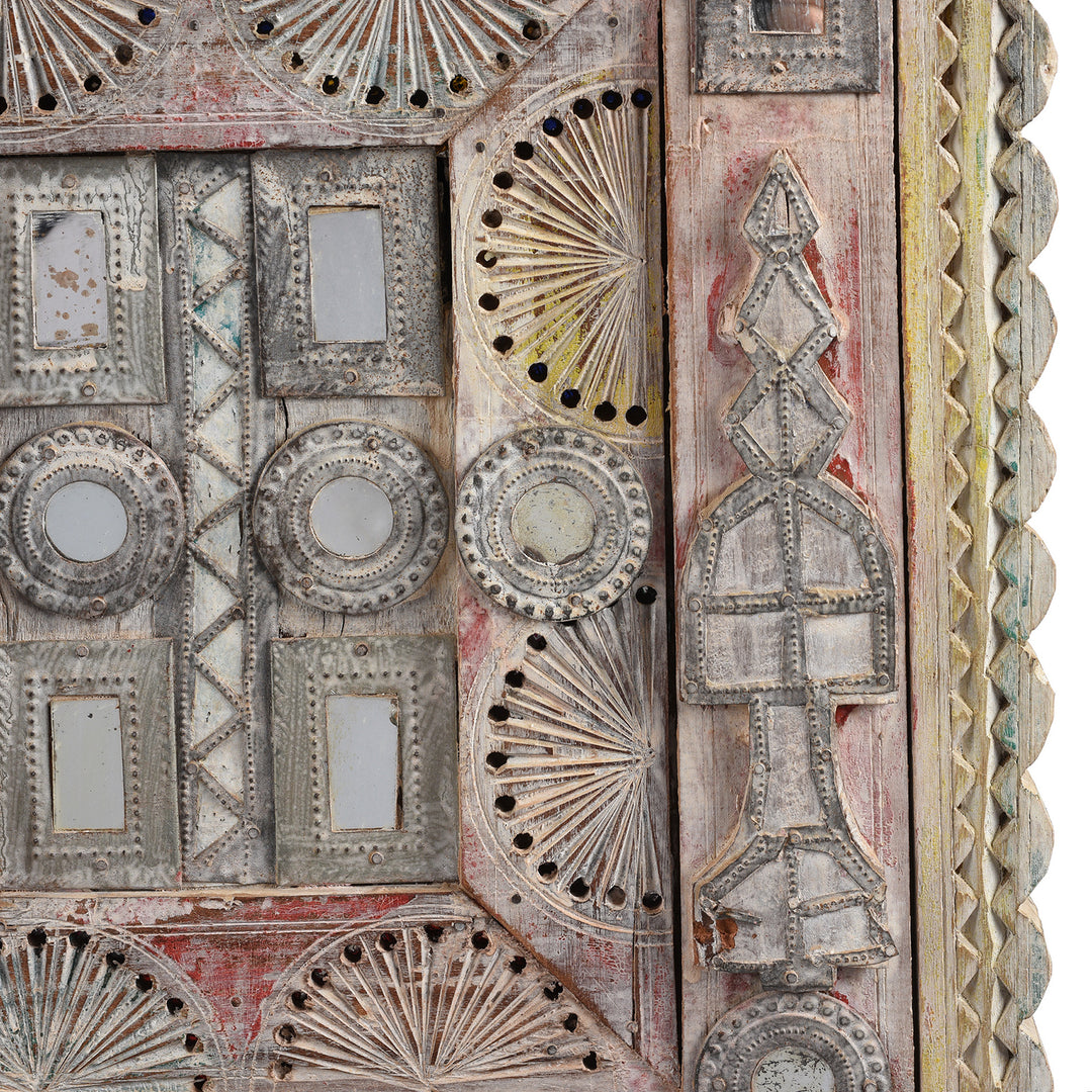 Detail From Antique Indian Damchiya Dowry Chest From Kutch | Indigo Antiques