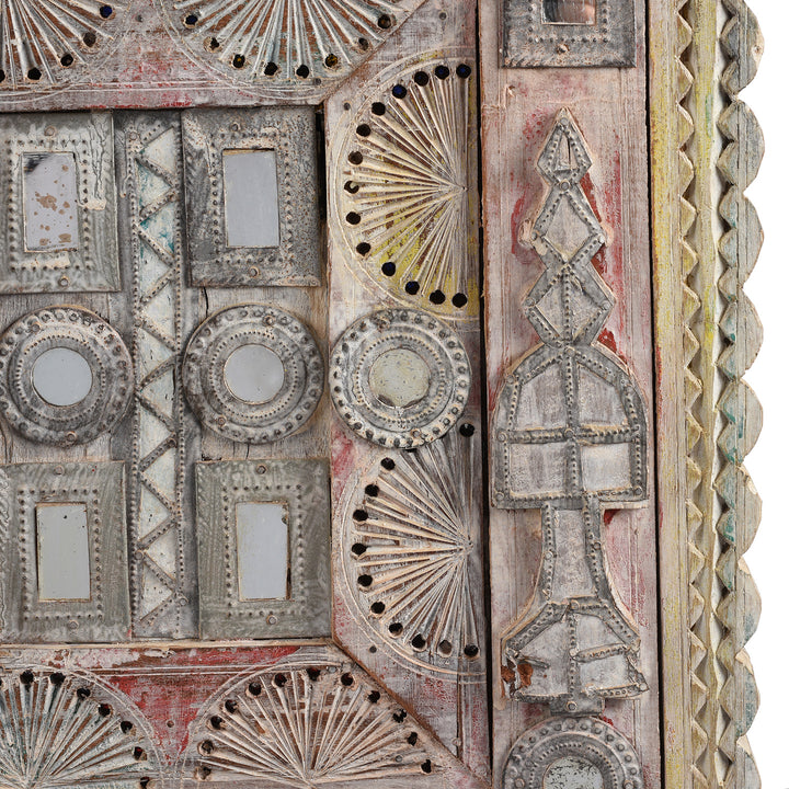 Detail From Antique Indian Damchiya Dowry Chest From Kutch | Indigo Antiques
