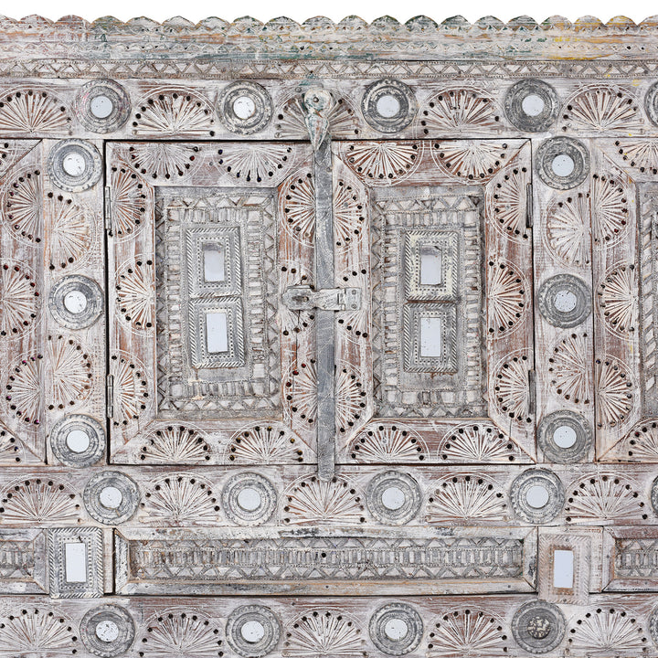 Doors Detail From Teak Rubari "Damchiya" Dowry Chest From Kutch | Indigo Antiques