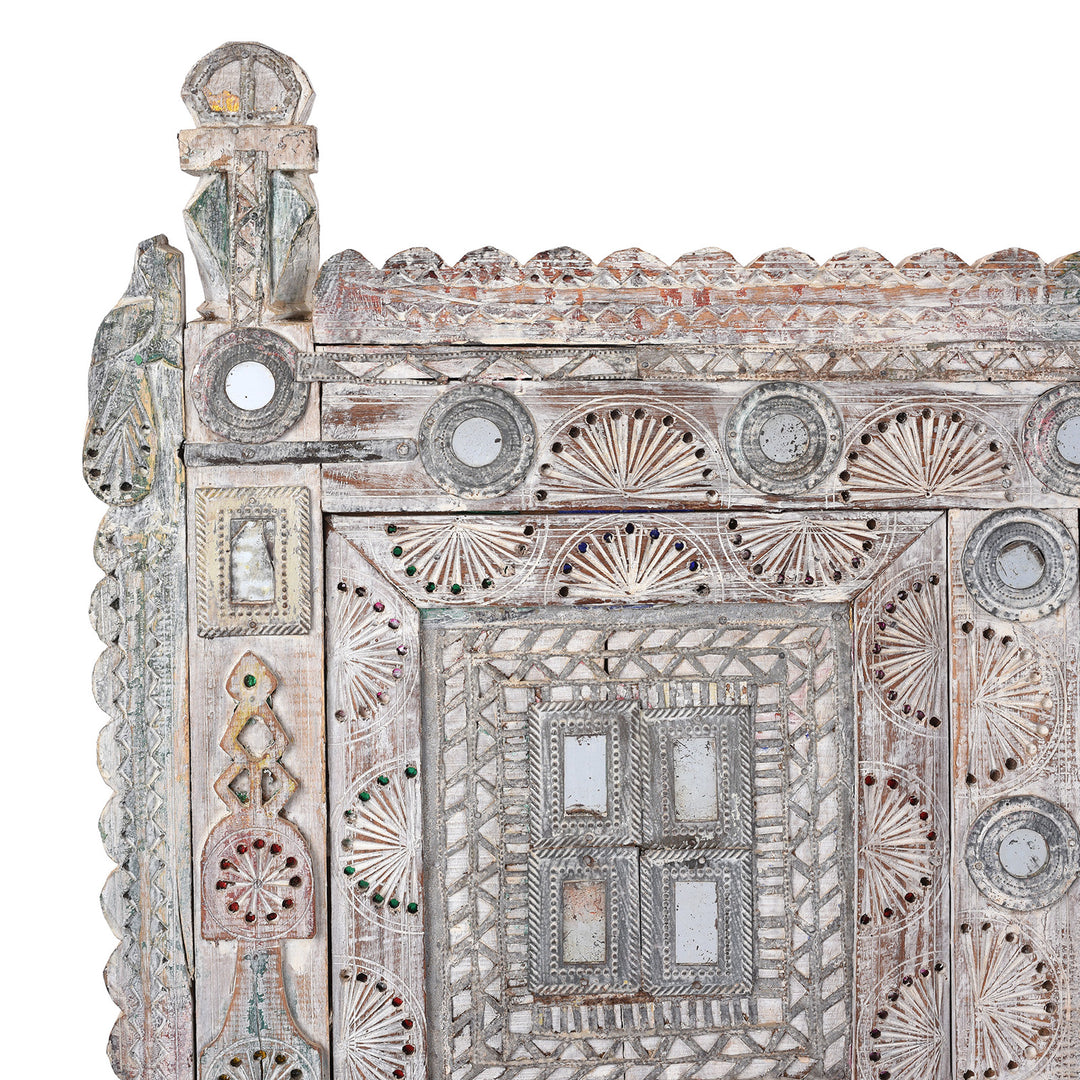 Corner Detail From Teak Rubari "Damchiya" Dowry Chest From Kutch | Indigo Antiques