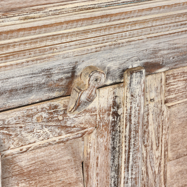 Latch Detail From Painted Louvre Sideboard Made From Reclaimed Teak | Indigo Antiques