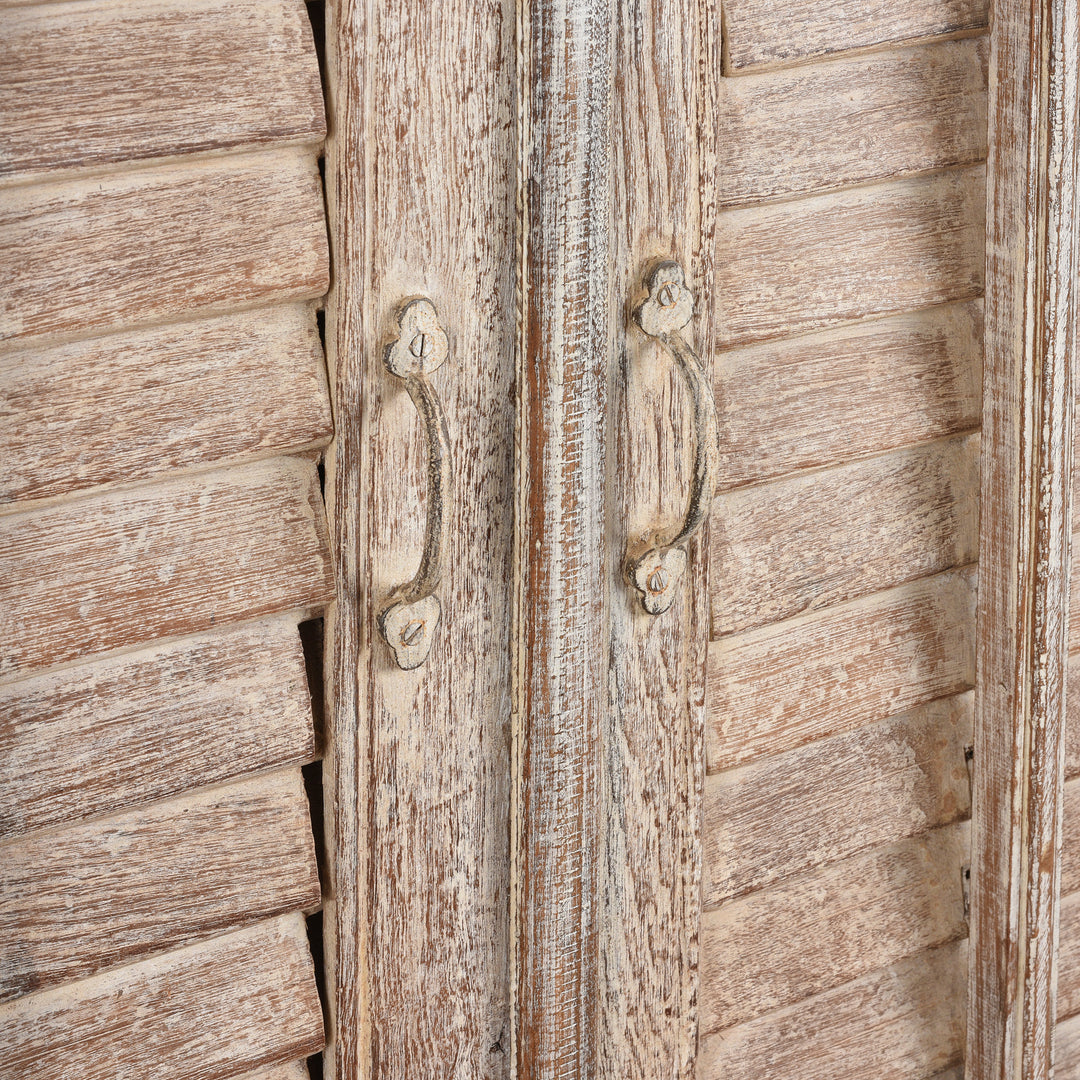 Handles Detail From Painted Louvre Sideboard Made From Reclaimed Teak | Indigo Antiques