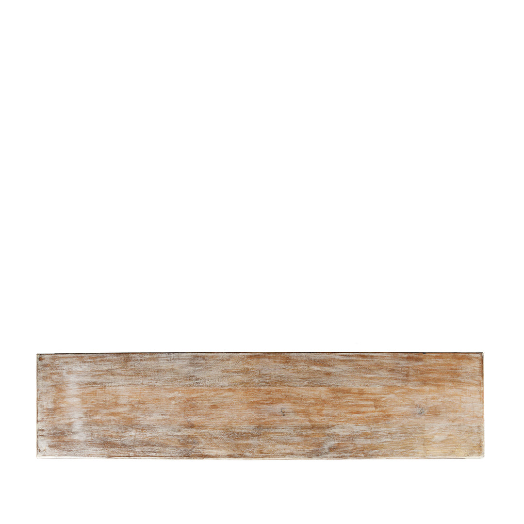 Top Down View Of Painted Louvre Sideboard Made From Reclaimed Teak | Indigo Antiques