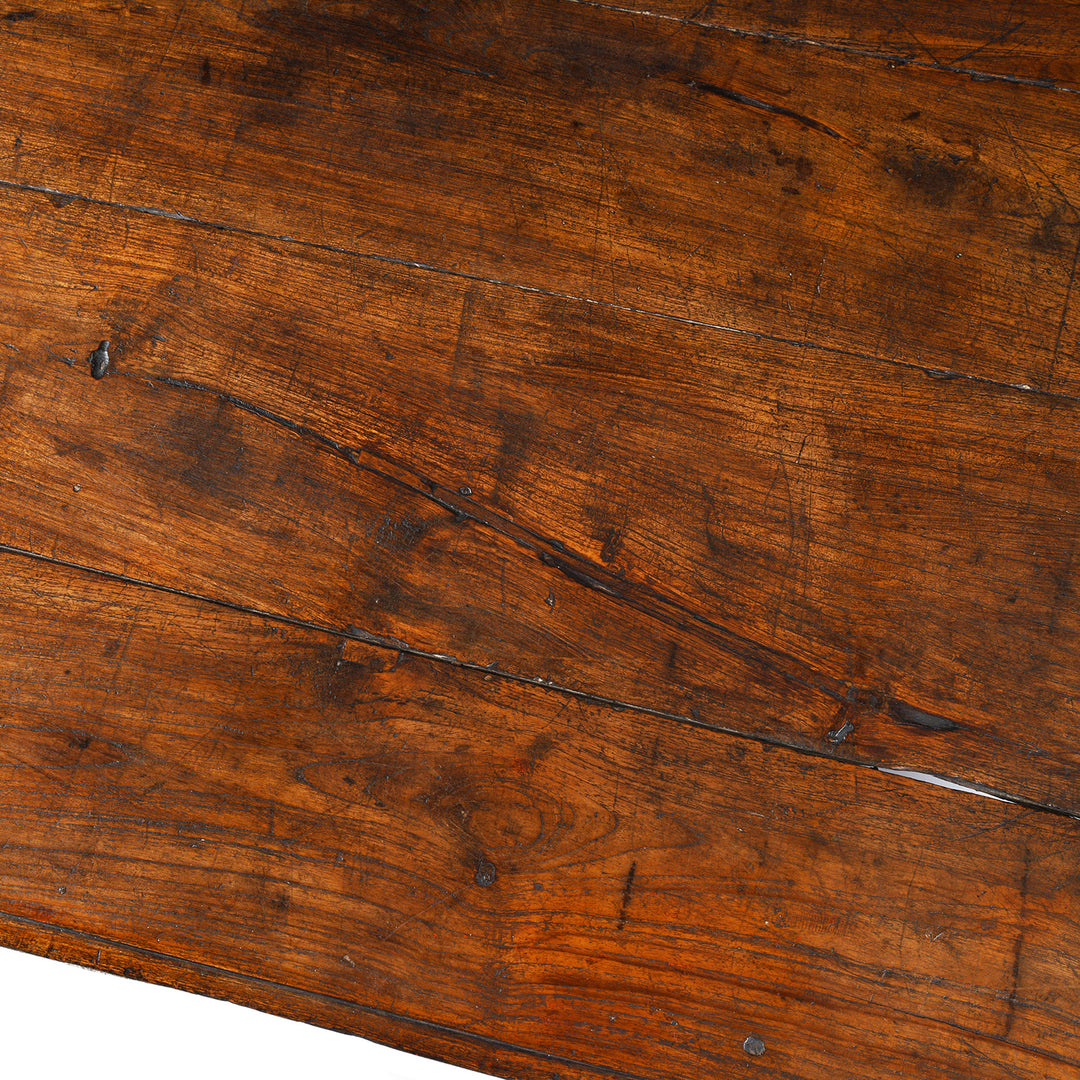 Teak Wood Grain Detail from an Antique Indian Takhat Coffee Table From Hyderabad | Indigo Antiques | Indigo Antiques