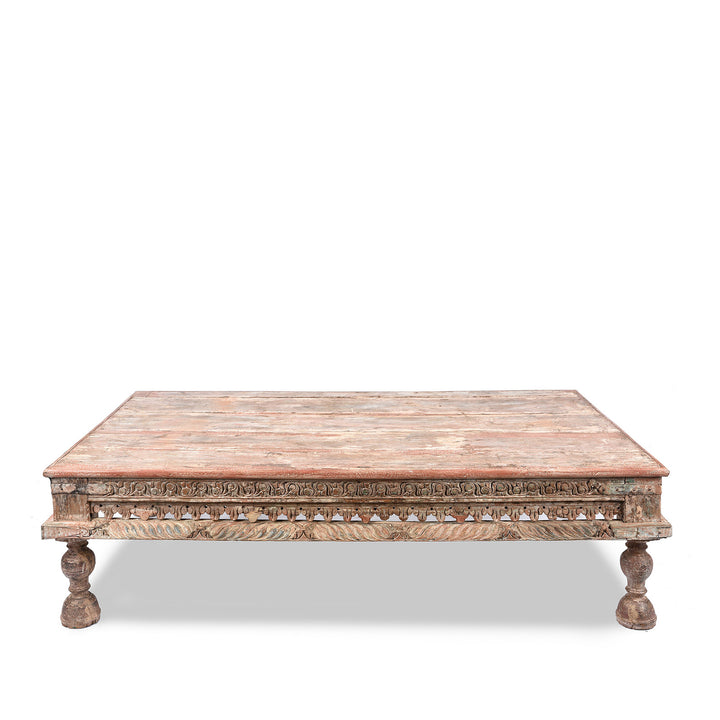 Antique Indian Takhat Coffee Table From Gujarat  | Indigo Antiques