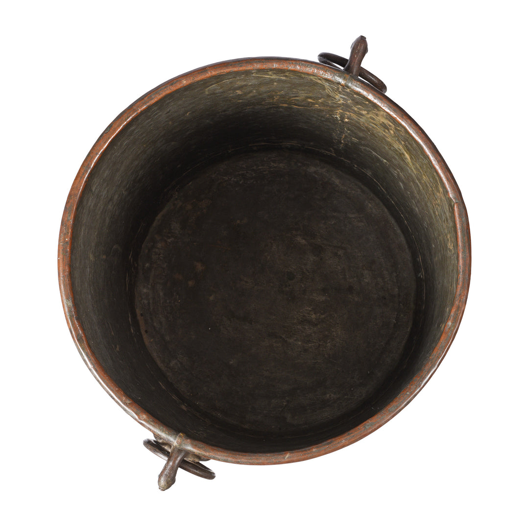 Interior Of Antique Copper Water Pot From Kerala | Indigo Antiques 