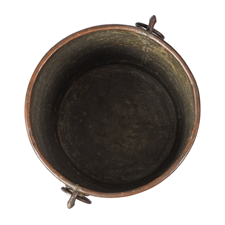 Interior Of Antique Copper Water Pot From Kerala | Indigo Antiques 