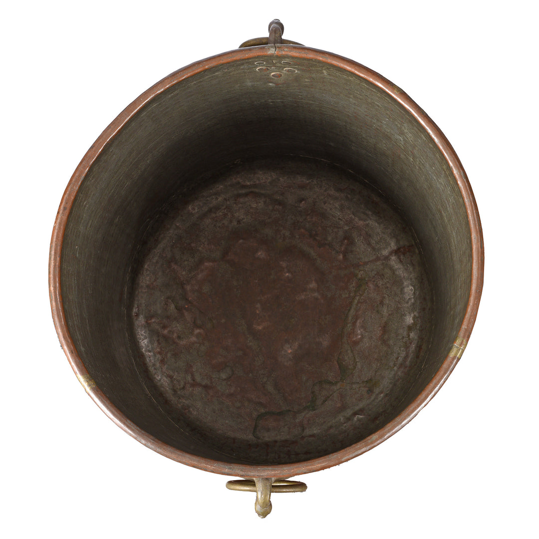 Interior Of Antique Copper Water Pot From Kerala | Indigo Antiques