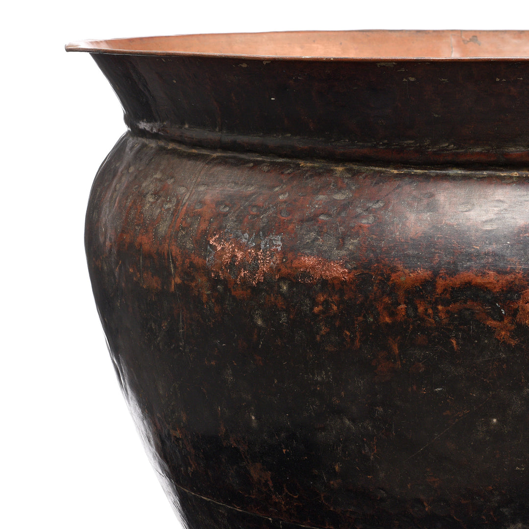 Detail From Antique Copper And Brass  Water Pot From Kerala | Indigo Antiques