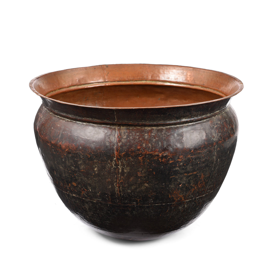 Antique Copper And Brass  Water Pot From Kerala | Indigo Antiques