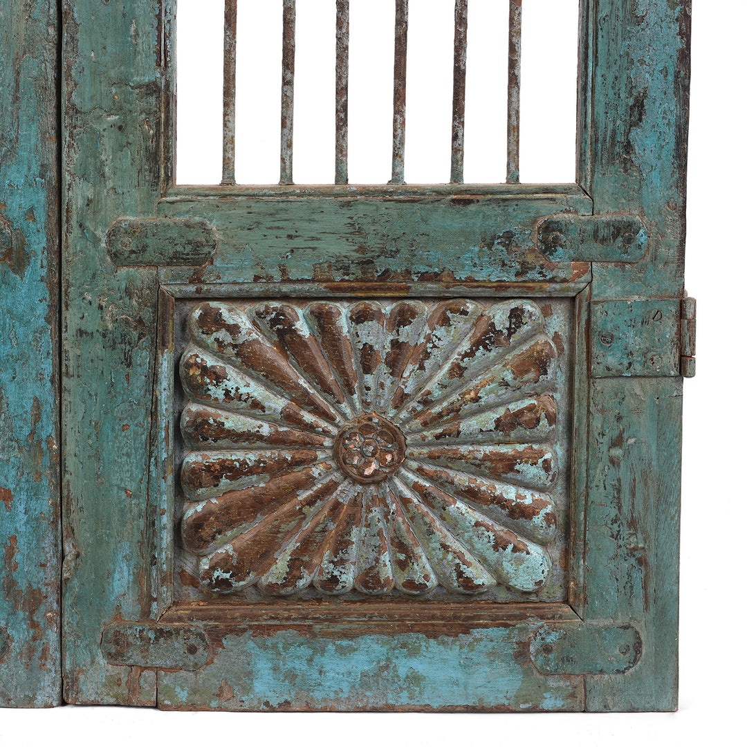 Detail From Teak Dog Gate From Gujarat - 19th Century | Indigo Antiques