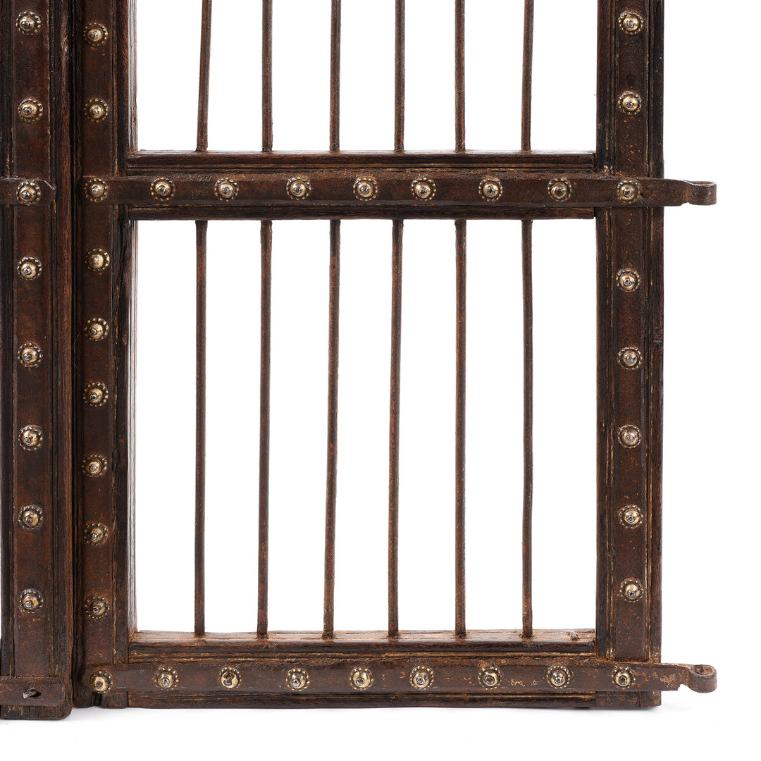 Bottom Detail From Antique Rosewood Jali Dog Gate From Gujarat| Indigo Antiques