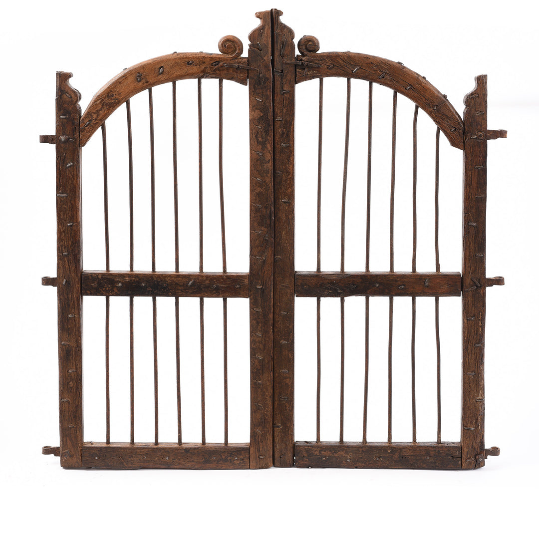 Back Of Antique Rosewood Jali Dog Gate From Gujarat| Indigo Antiques