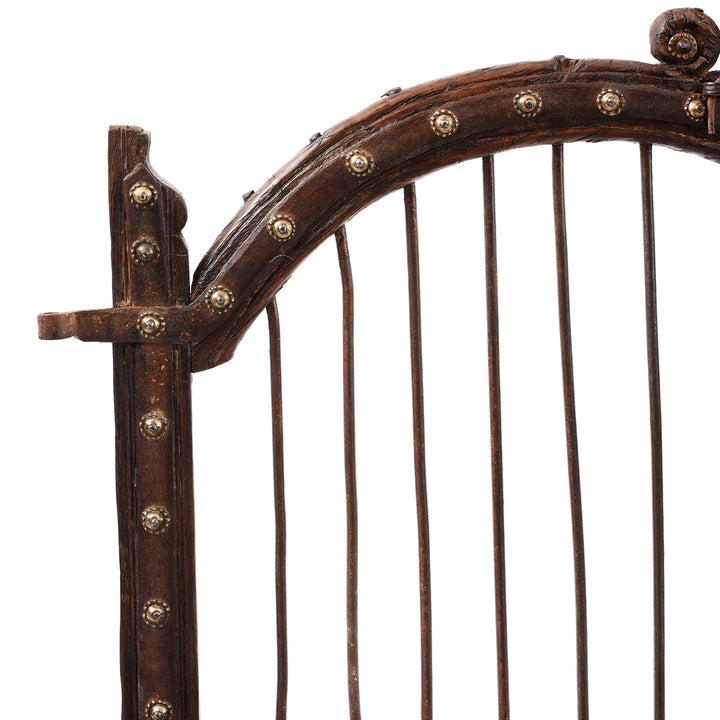 Corner Detail From Antique Rosewood Jali Dog Gate From Gujarat| Indigo Antiques