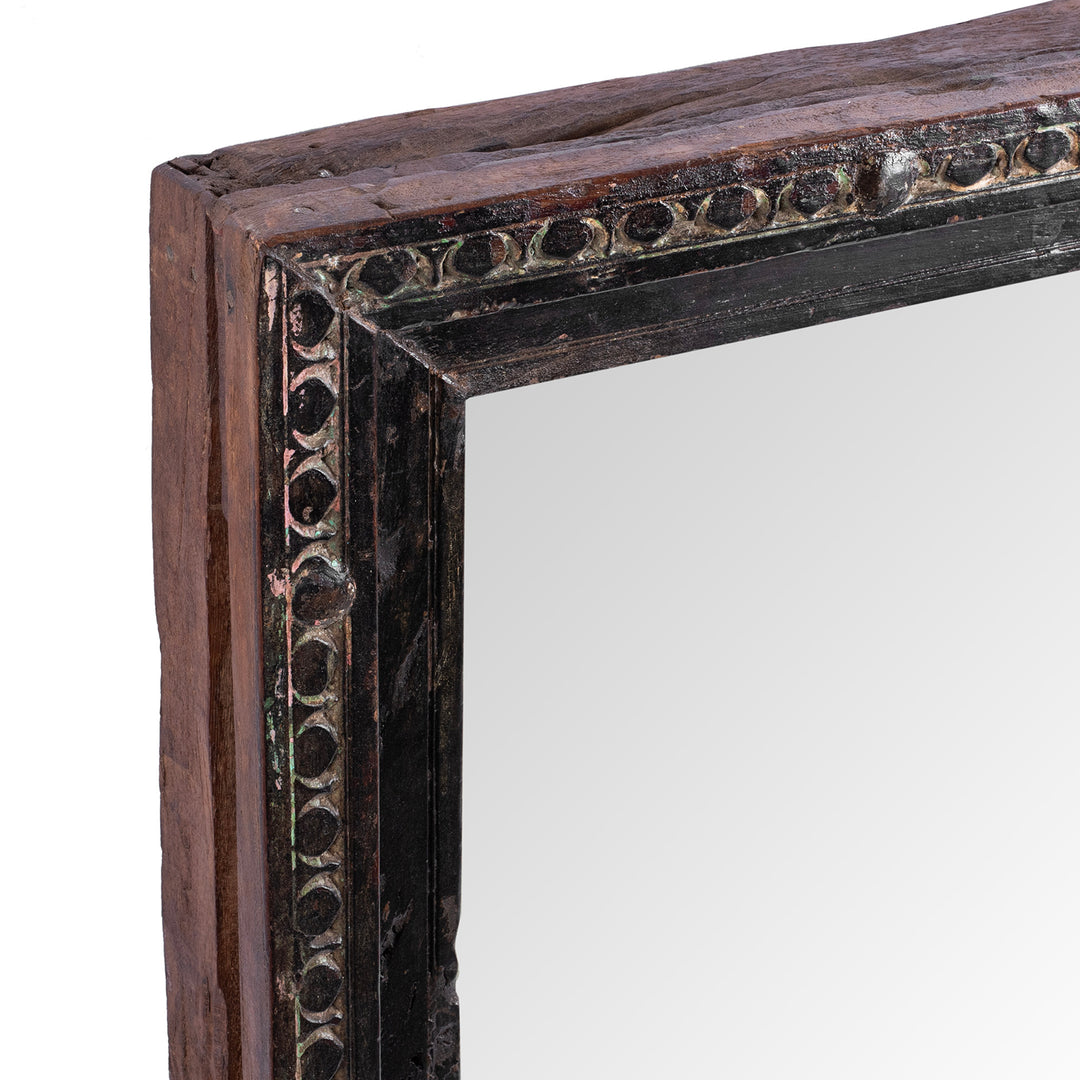 Depth detail From Old Teak Mirror From Rajasthan | Indigo Antiques