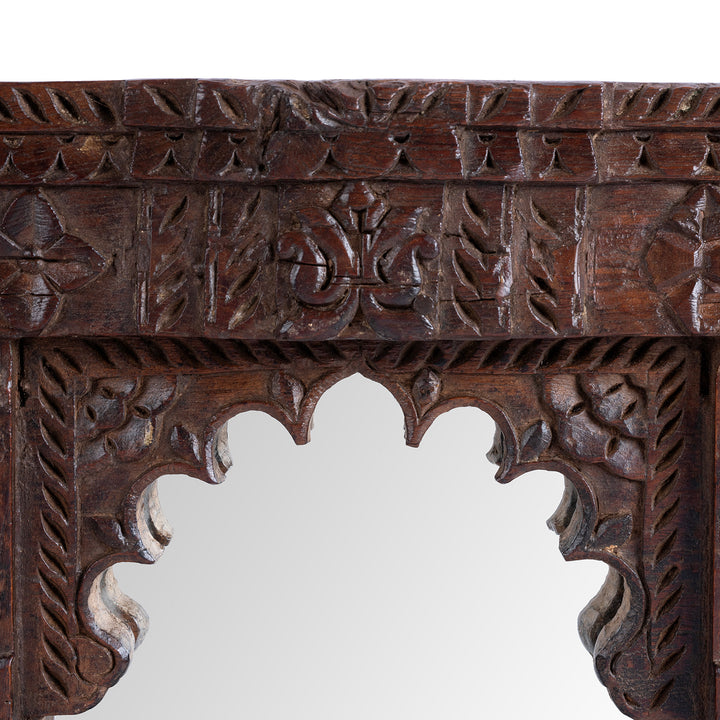 Detail From Antique Indian Mirror From Banswara Tribal Region | Indigo Antiques