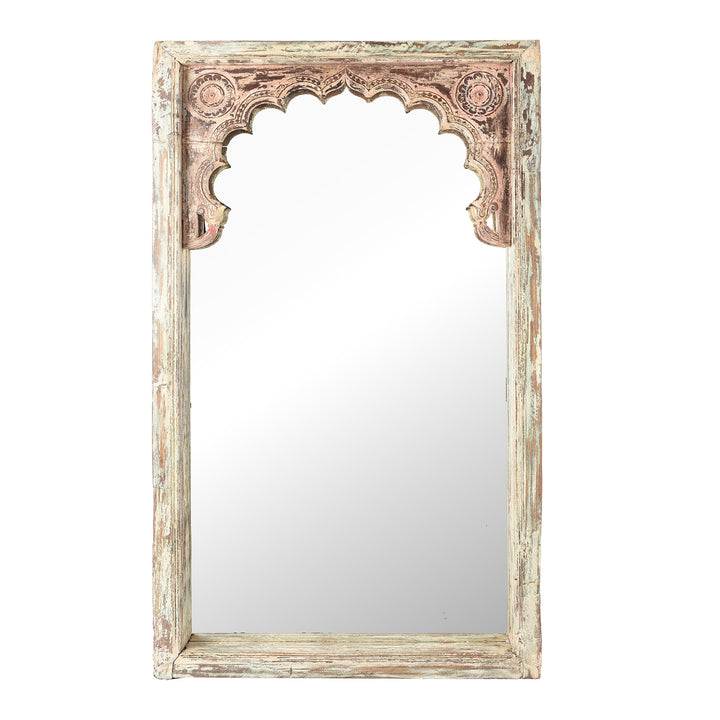 Indian Mirror Made From An Old Teak Window | Indigo Antiques