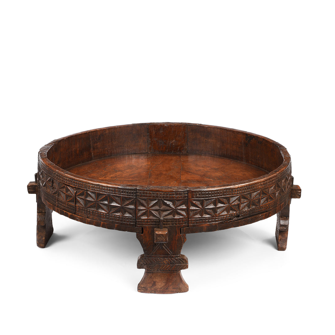 Antique Indian Chakki Coffee Table From Rajasthan | Indigo Antiques