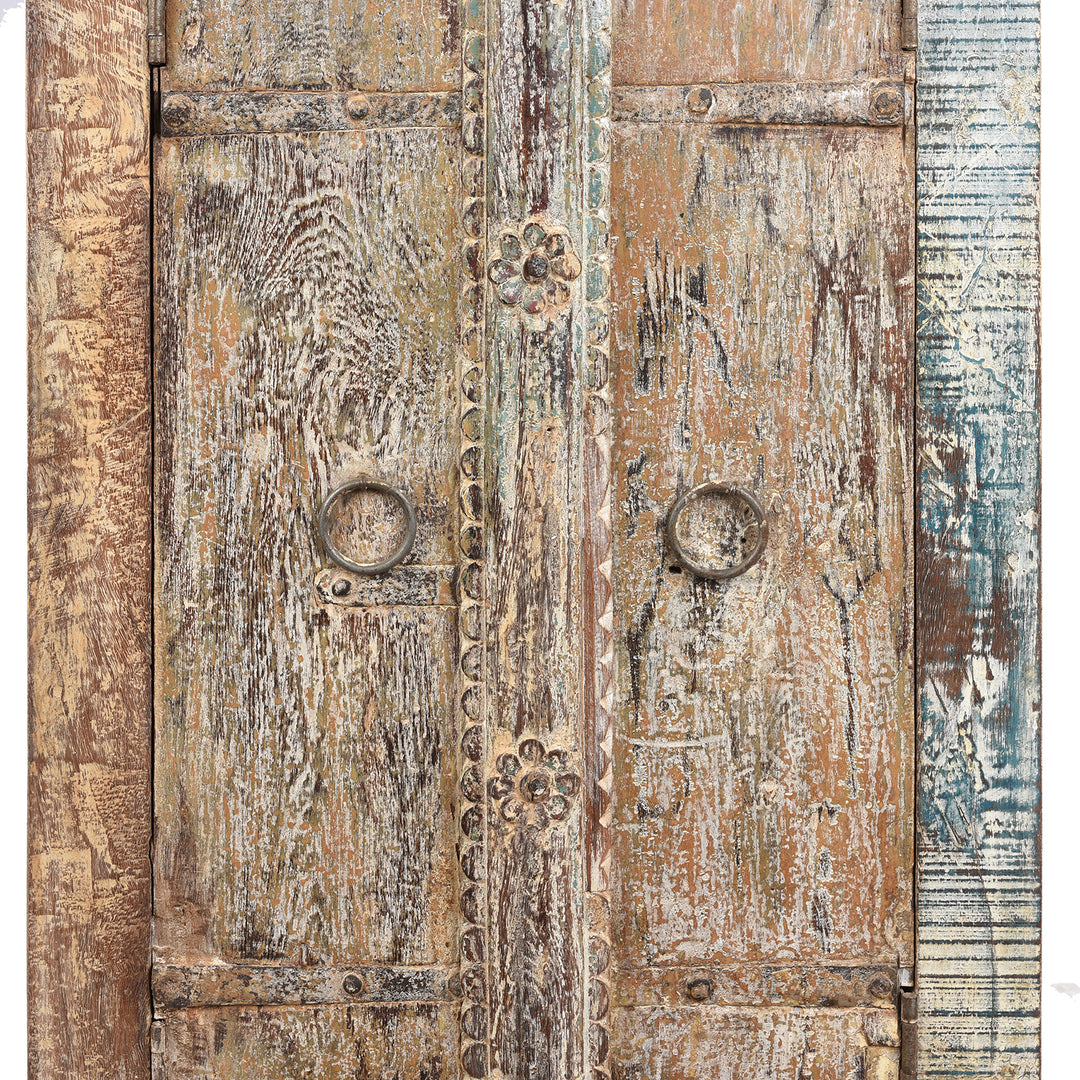 Detail From Side Cabinet Made From Reclaimed Teak Window Shutters | Indigo Antiques
