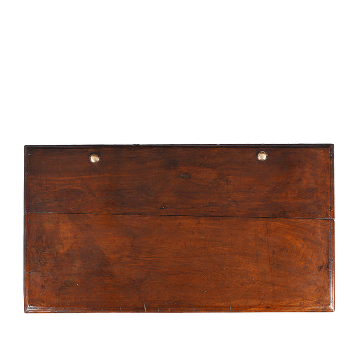 Top Down View Of Antique Brass Bound Indian Chest | Indigo Antiques