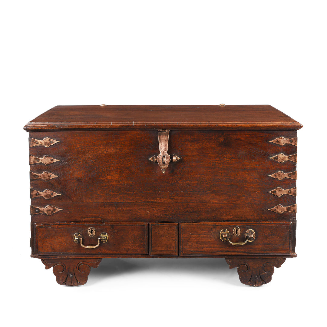 Antique Brass Bound Indian Chest | Indigo Antiques