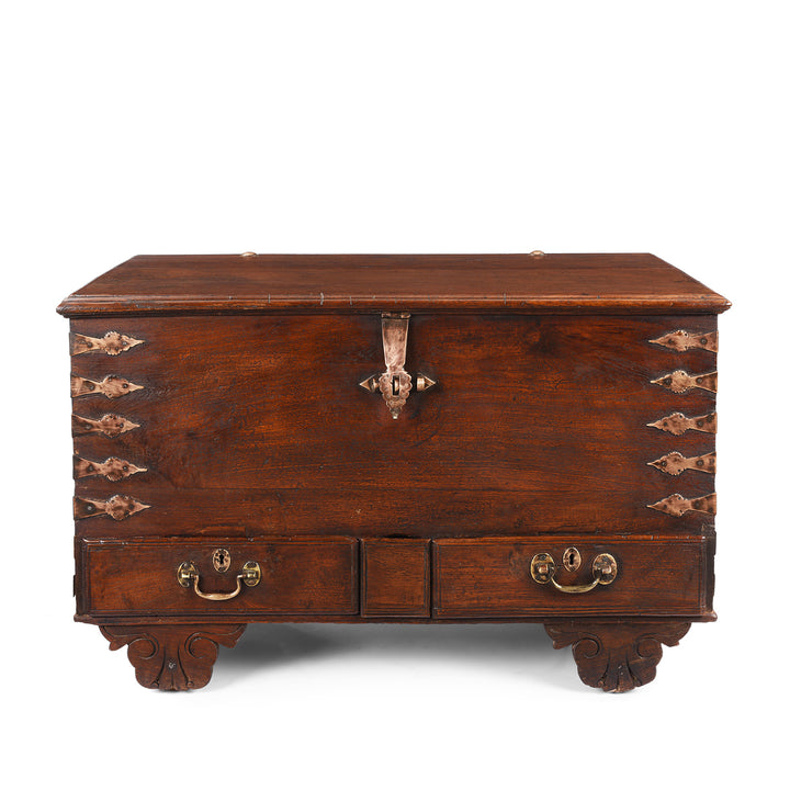 Antique Brass Bound Indian Chest | Indigo Antiques