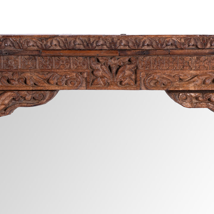 Carving Detail From Antique Indian Window Mirror From Shekhawati | Indigo Antiques