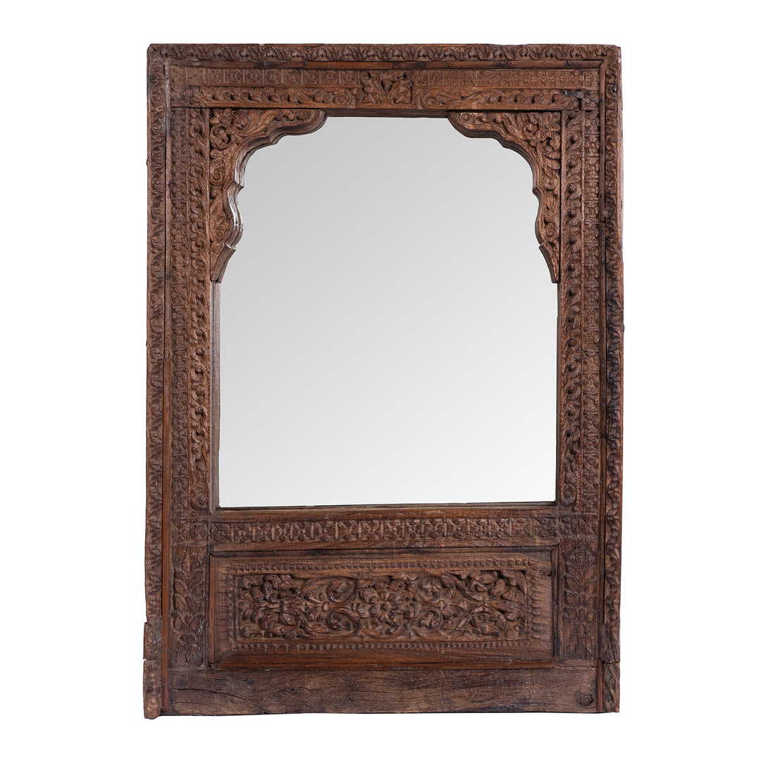 Antique Indian Window Mirror From Shekhawati | Indigo Antiques