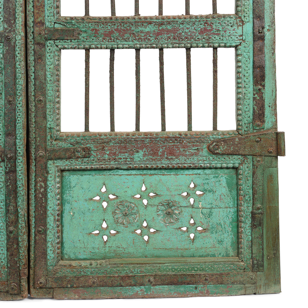 Detail From Teak Dog Gate From Gujarat - 19th Century | Indigo Antiques