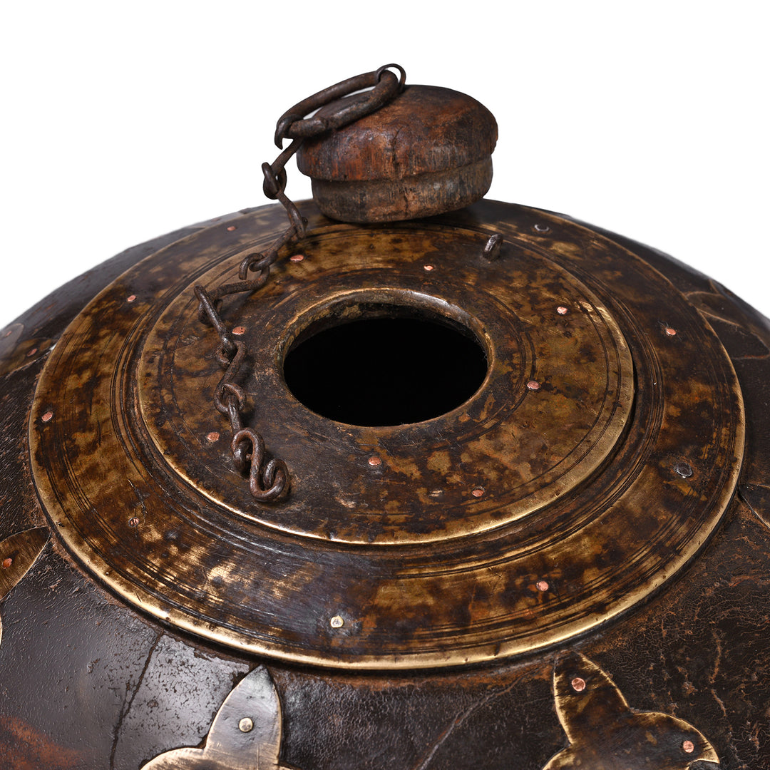 Lid Detail From Antique Carved Roheda Wood Tobacco & Opium Container | Indigo Antiques