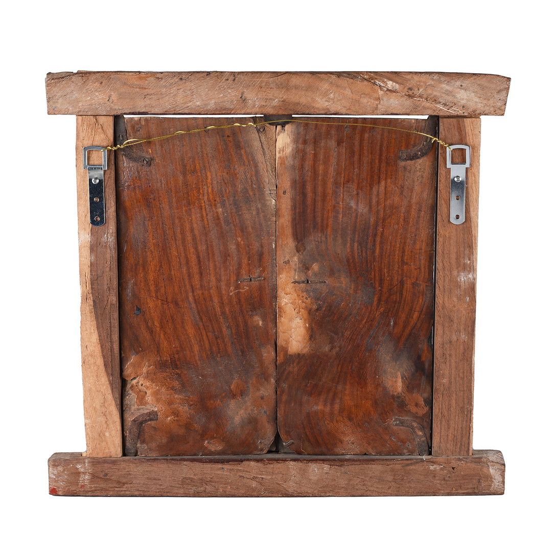 Back Of Antique Indian Chandras Radha Krishna Shutter | Indigo Antiques