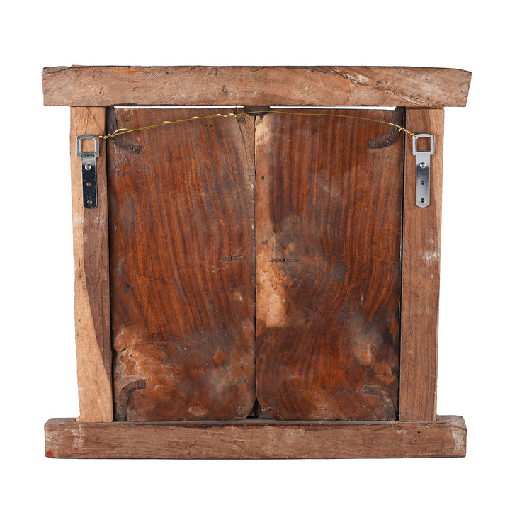 Back Of Antique Indian Chandras Radha Krishna Shutter | Indigo Antiques