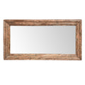 Rustic Painted Mirror Made From Old Architectural Teak