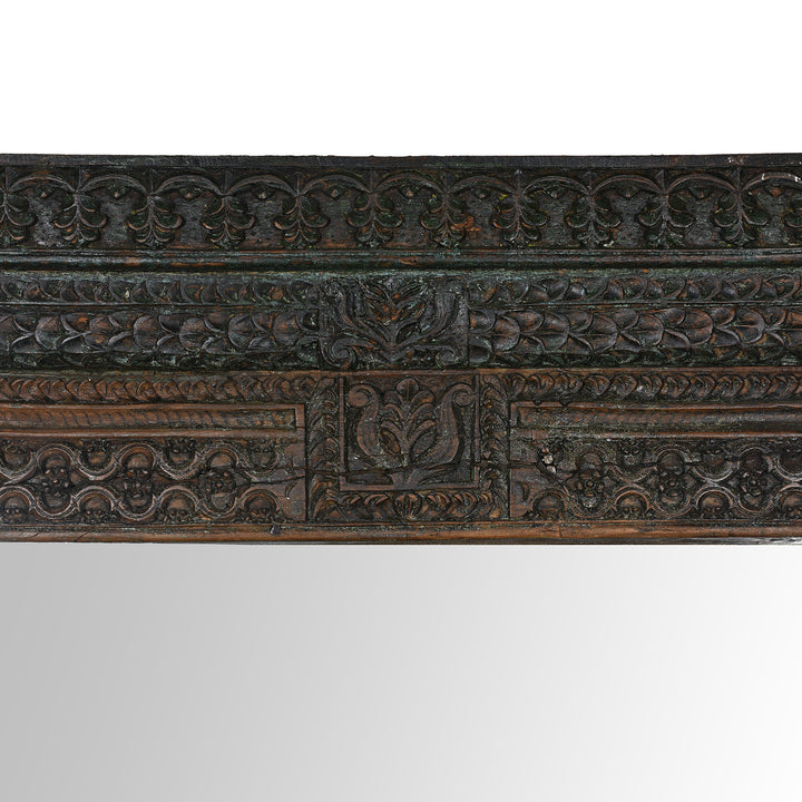 Carving Detail From Antique Indian Door Mirror From Andhra Pradesh | Indigo Antiques
