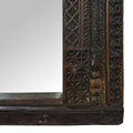 Carved Teak Door Mirror From Andhra Pradesh - 19th Century