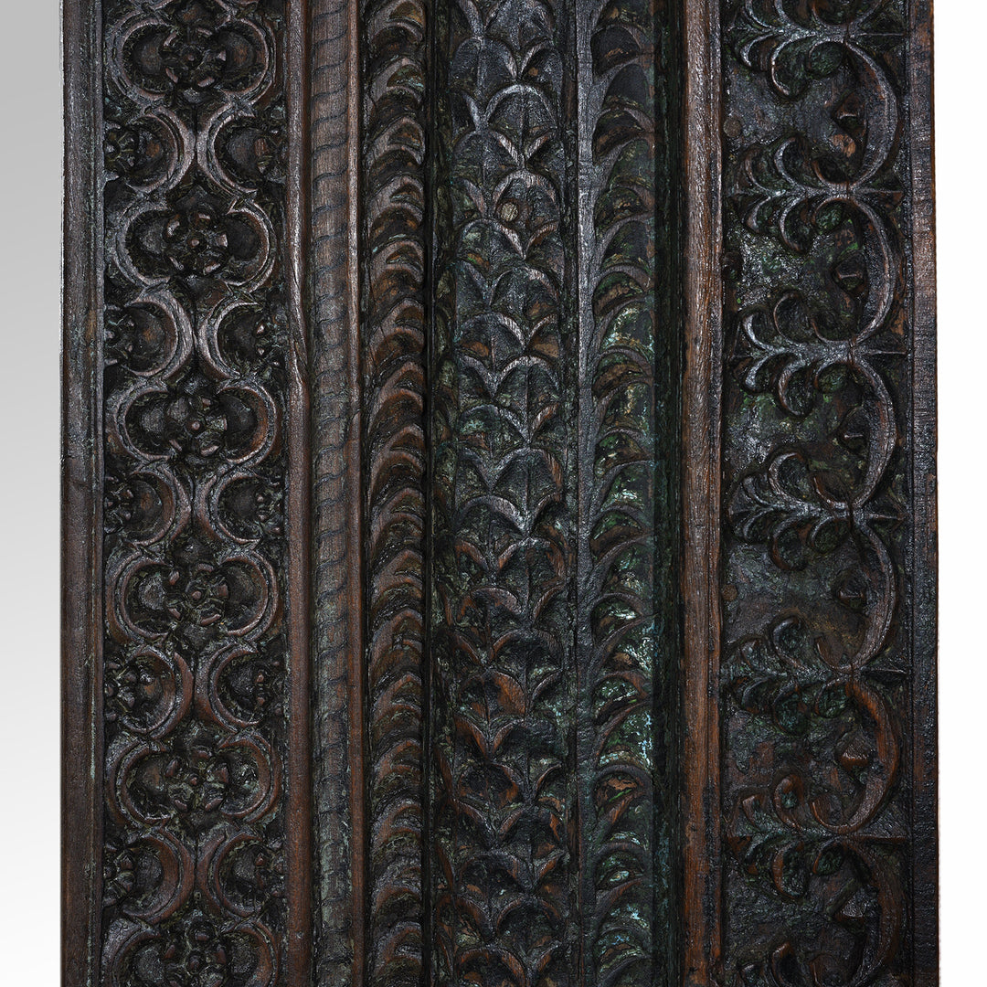 Carving Detail From Antique Indian Door Mirror From Andhra Pradesh | Indigo Antiques