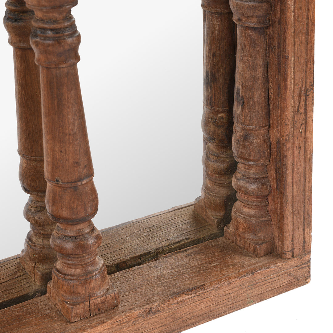 Frame Depth Detail From Antique Indian Triple Arch Mirror | INDIGO ANTIQUES