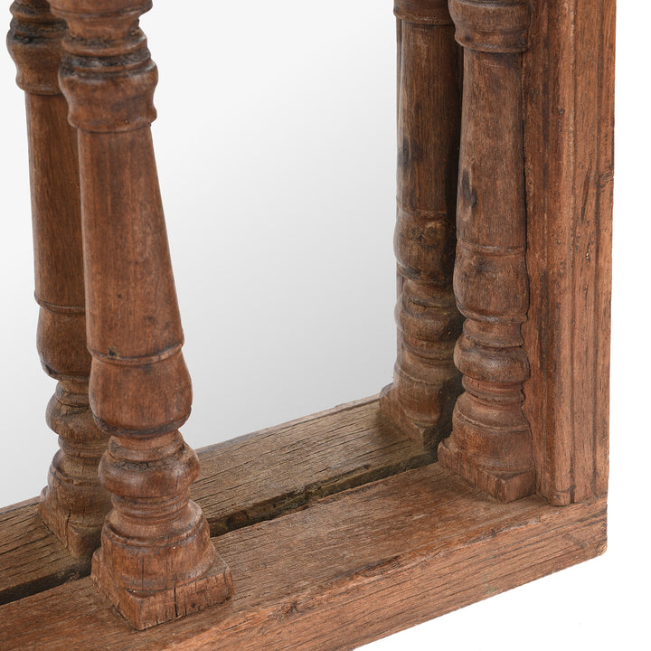 Frame Depth Detail From Antique Indian Triple Arch Mirror | INDIGO ANTIQUES