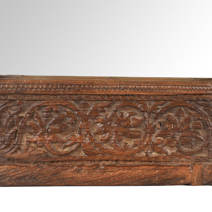 Detail From Antique Indian Window Mirror From Shekhawati | Indigo Antiques