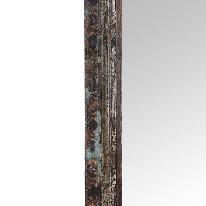 Detail From Indian Window Shutter Mirror From Nagaur | Indigo Antiques