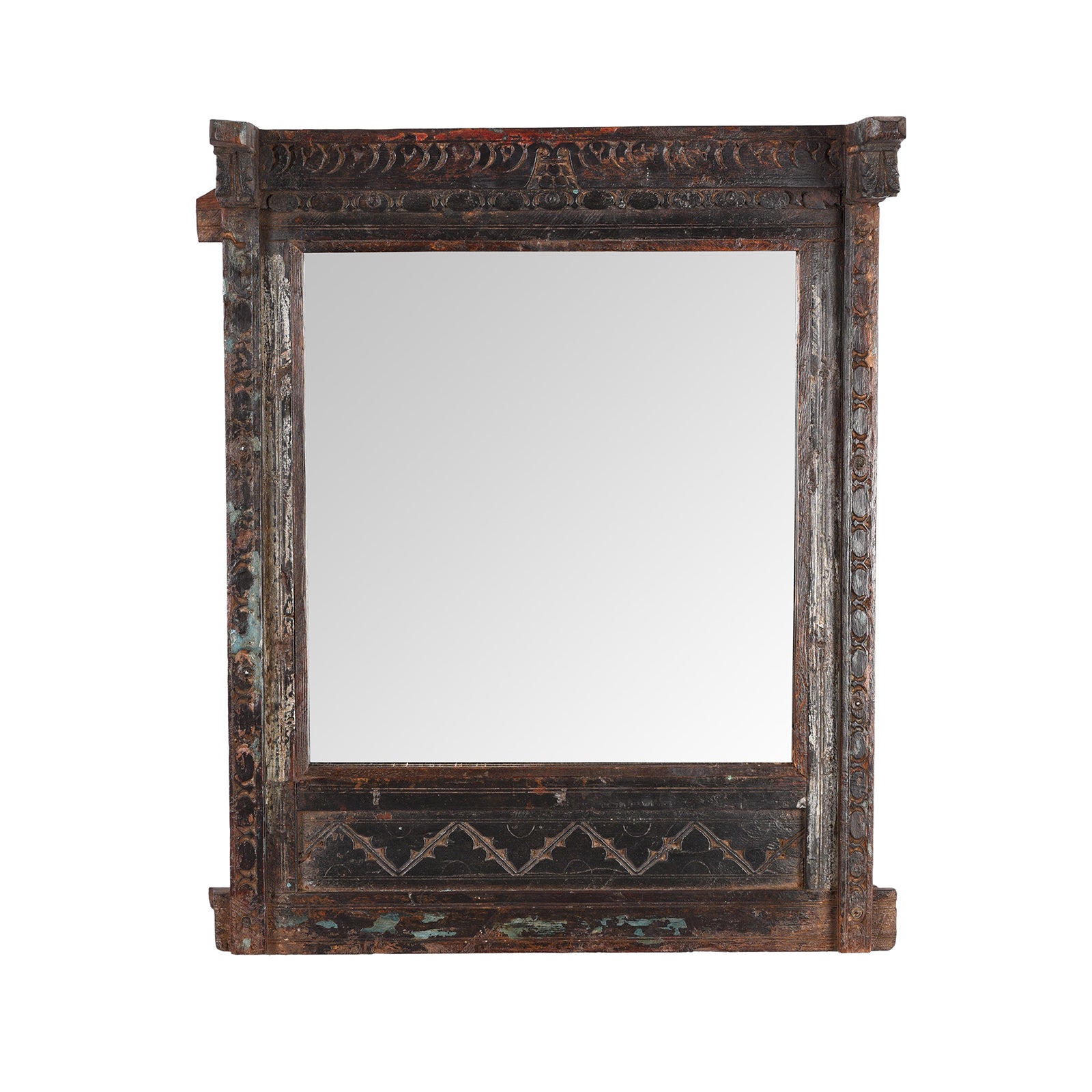 Indian Window Shutter Mirror From Nagaur | Indigo Antiques
