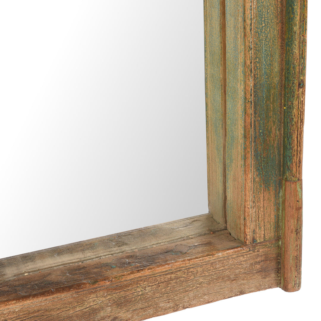 Frame Depth Detail From Window Mirror Made From Architectural Teak | Indigo Antiques
